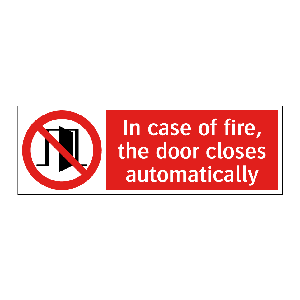 In case of fire, the door closes automatically
