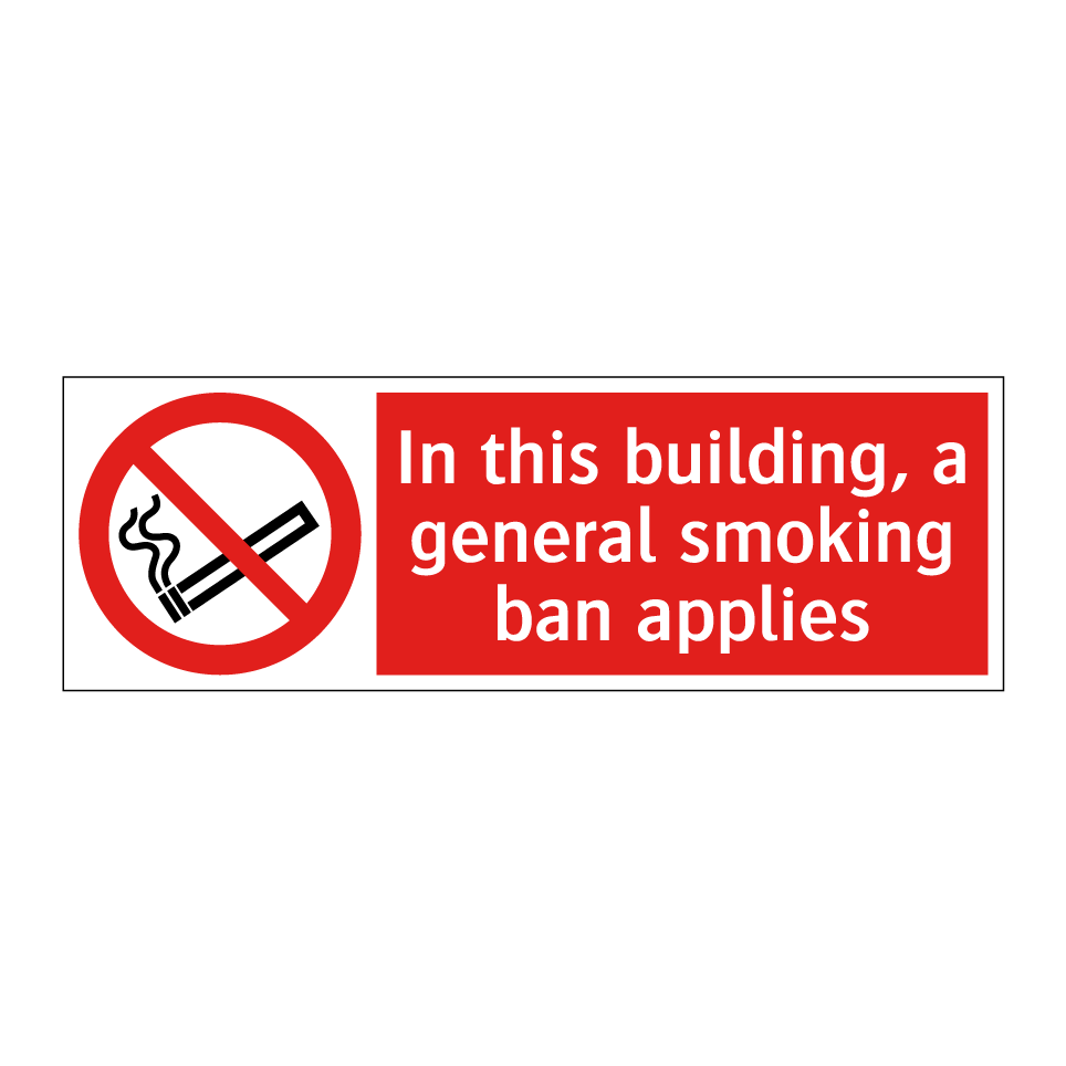 In this building, a general smoking ban applies