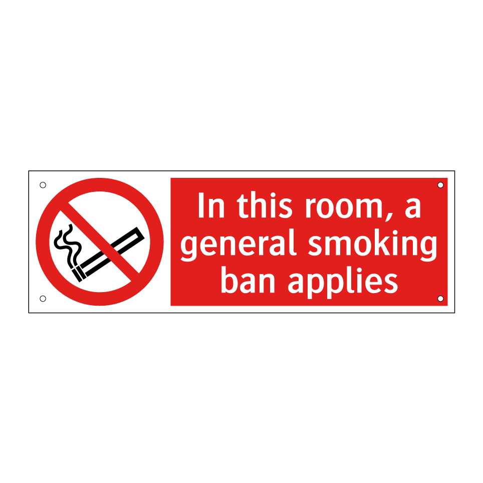 In this room, a general smoking ban applies