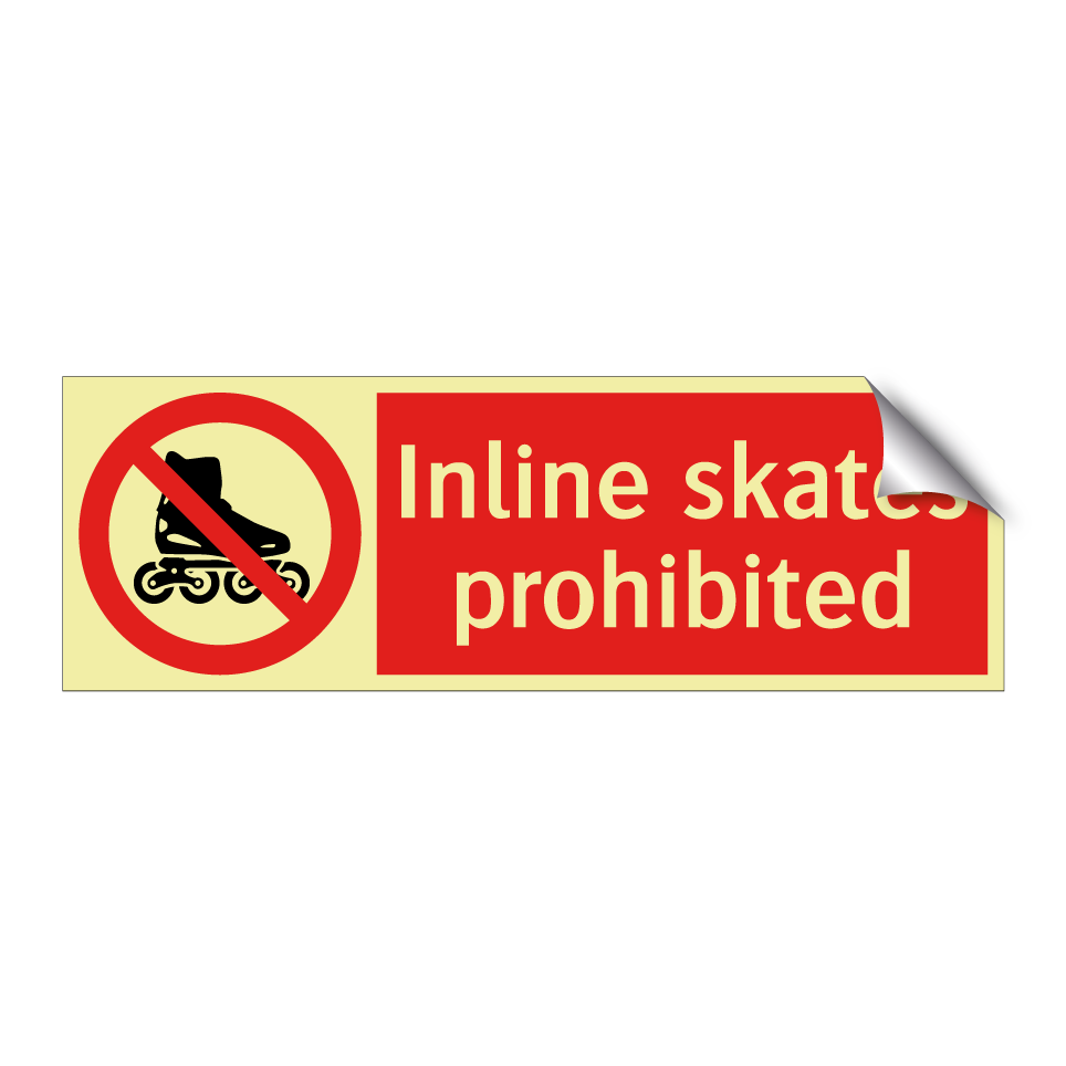 Inline skates prohibited