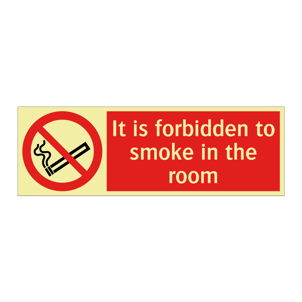 It is forbidden to smoke in the room