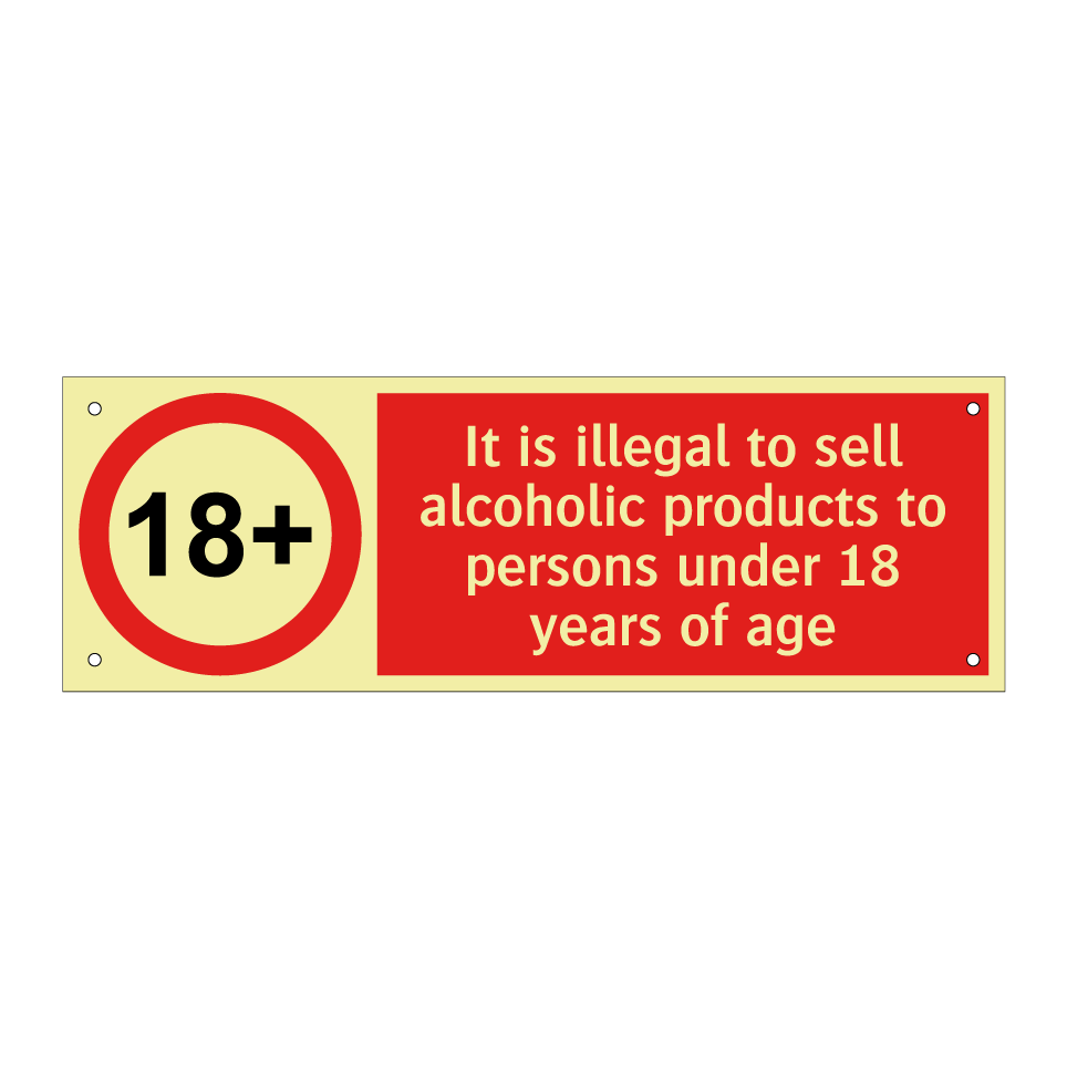 It is illegal to sell alcoholic products to persons under 18 years of age