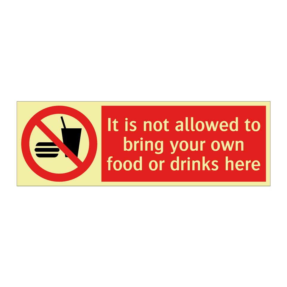 It is not allowed to bring your own food or drinks here