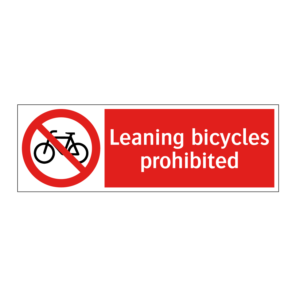 Leaning bicycles prohibited