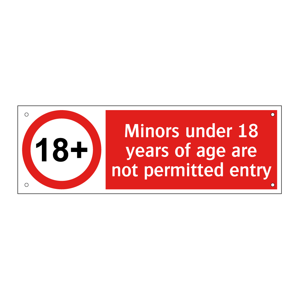 Minors under 18 years of age are not permitted entry