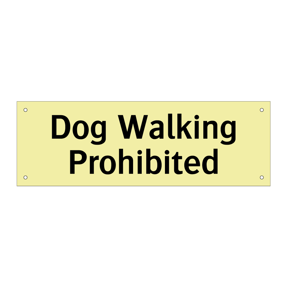 Dog Walking Prohibited