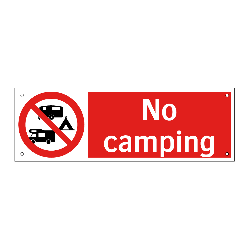 No camping