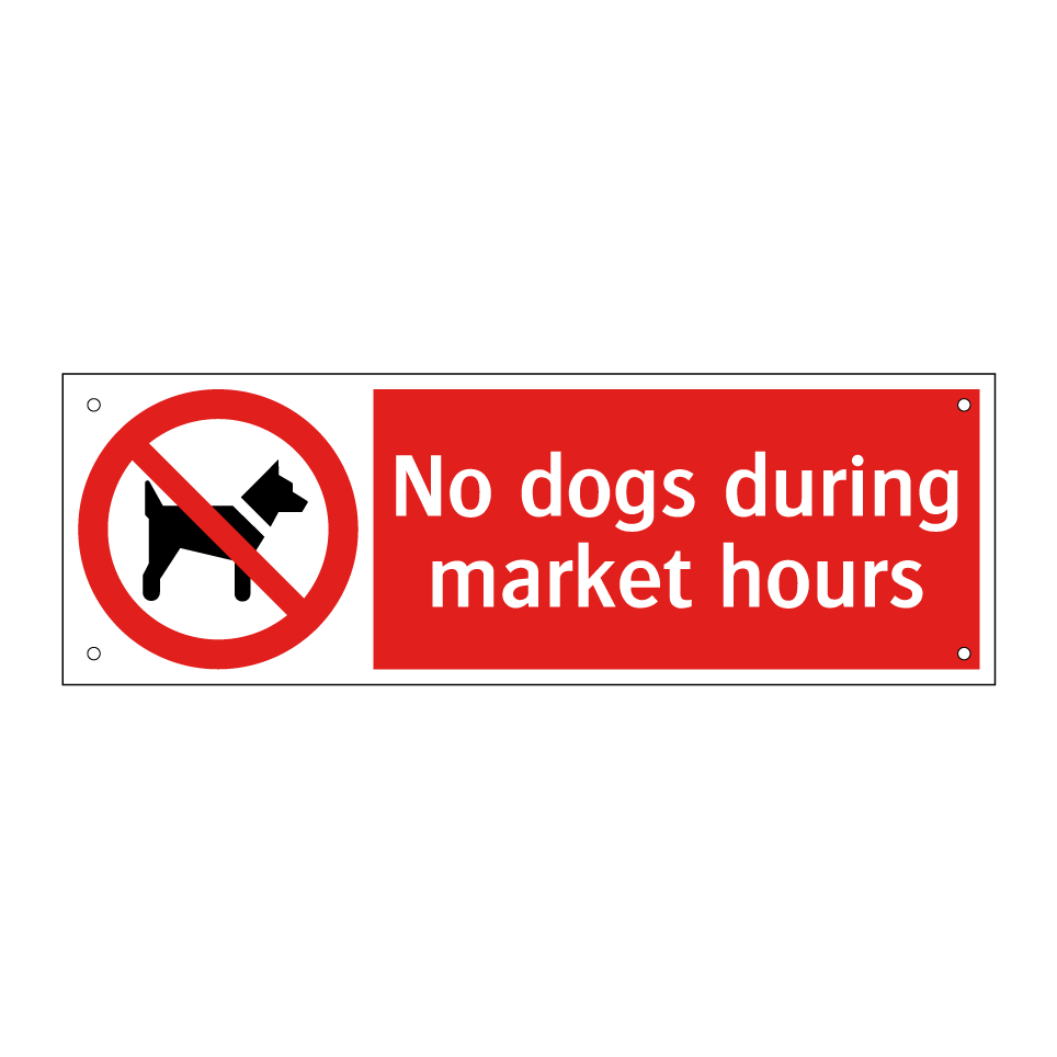 No dogs during market hours