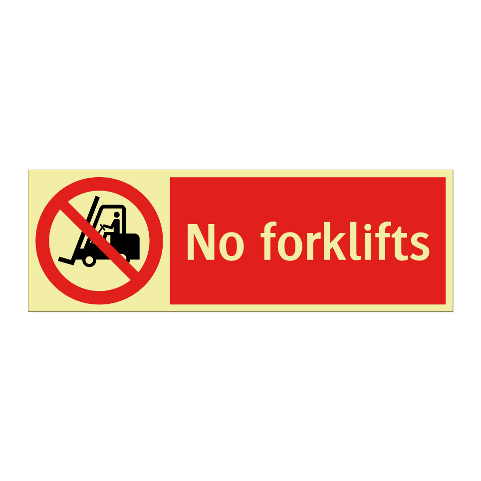 No forklifts