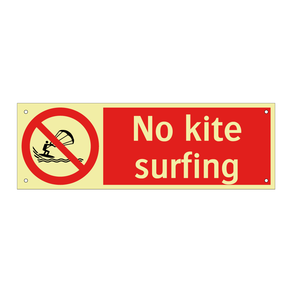 No kite surfing