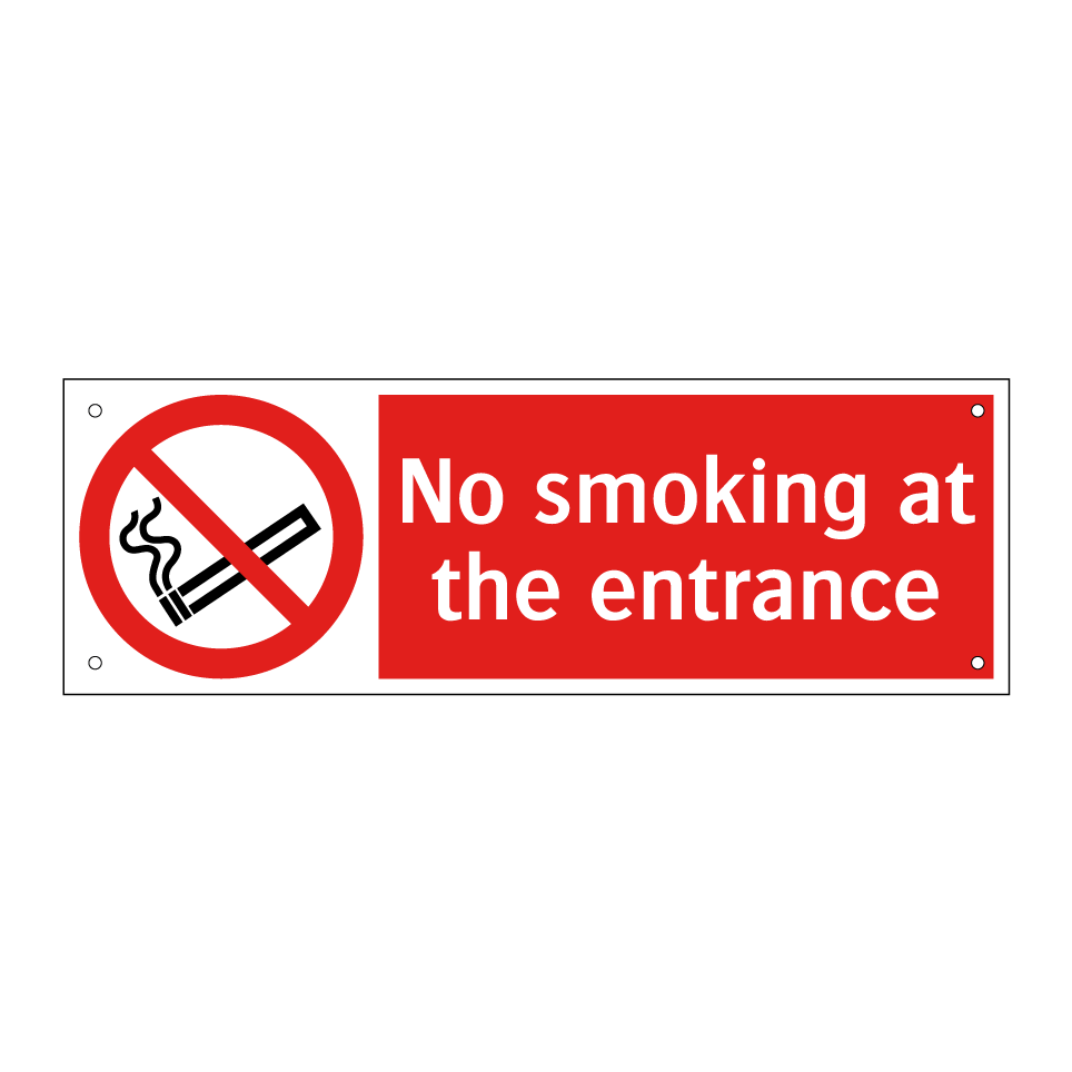 No smoking at the entrance