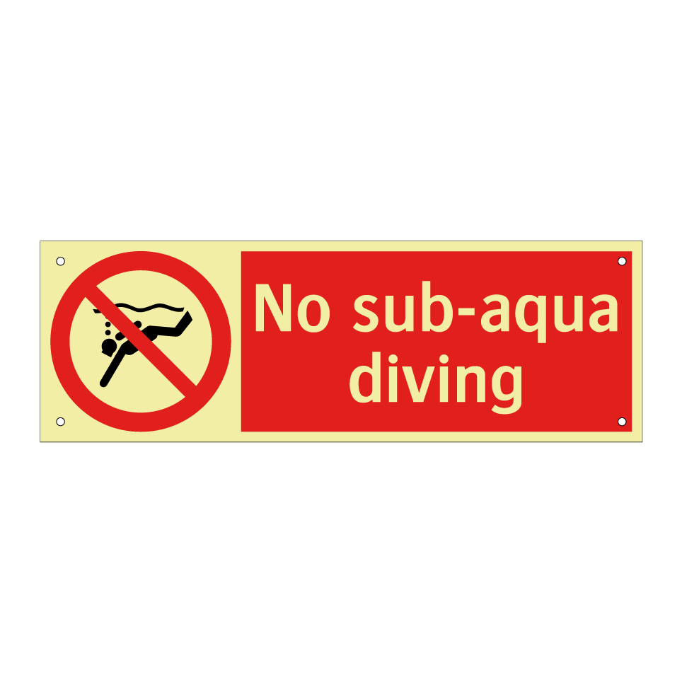 No sub-aqua diving