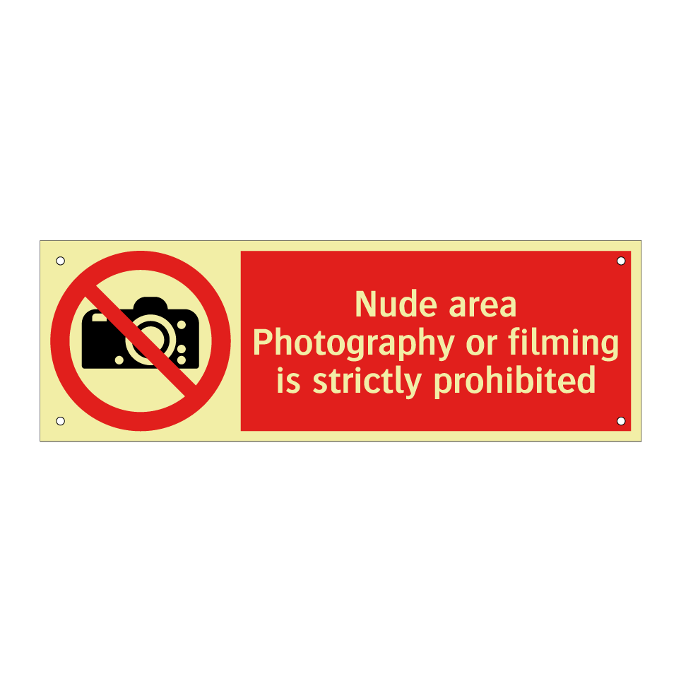 Nude area Photography or filming is strictly prohibited
