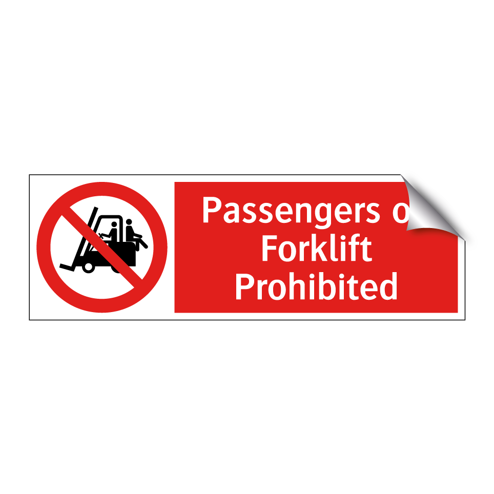 Passengers on Forklift Prohibited