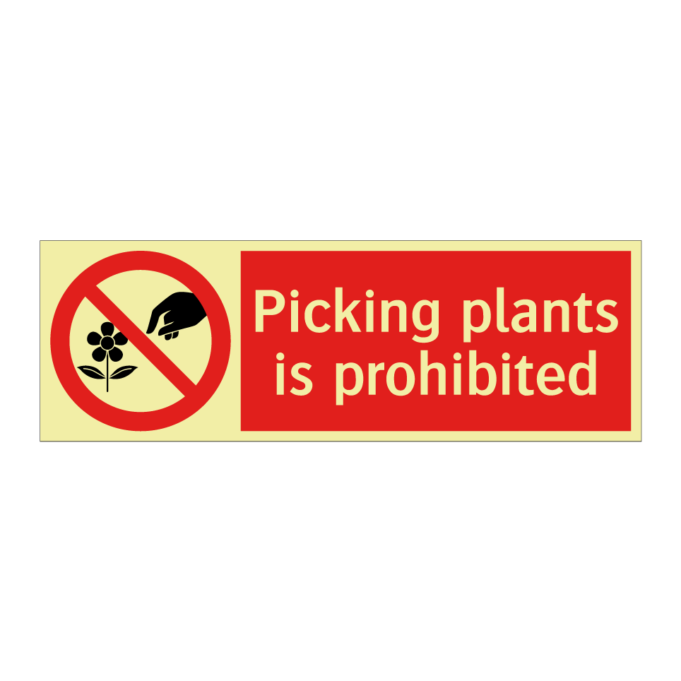Picking plants is prohibited
