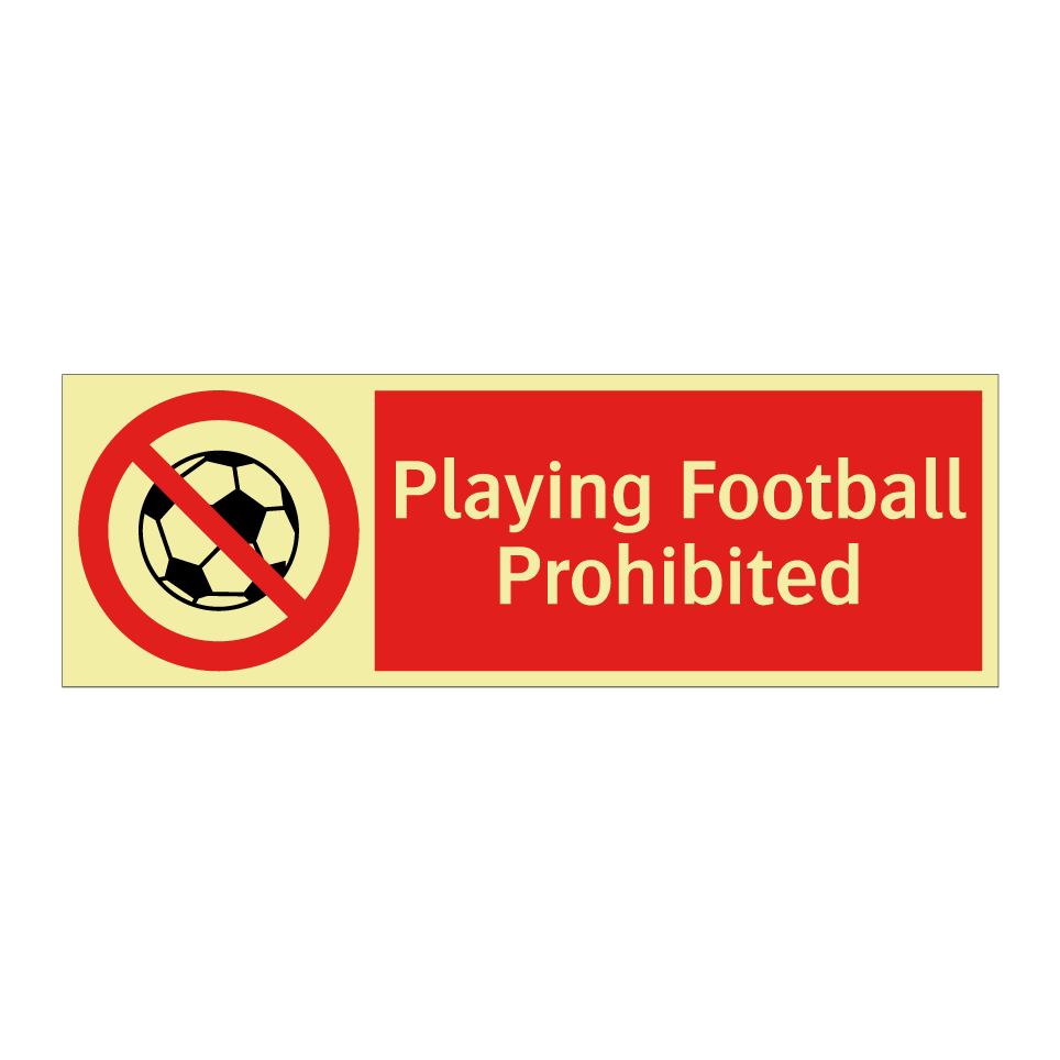Playing Football Prohibited