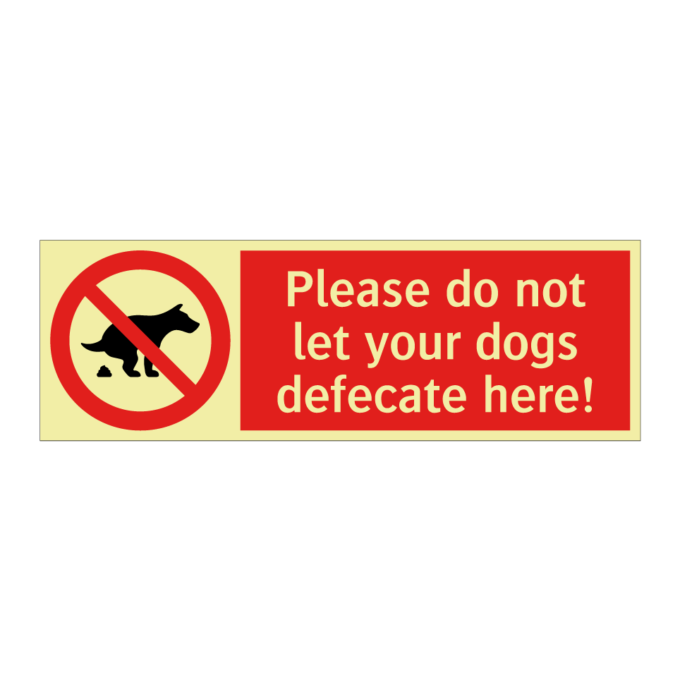Please do not let your dogs defecate here!
