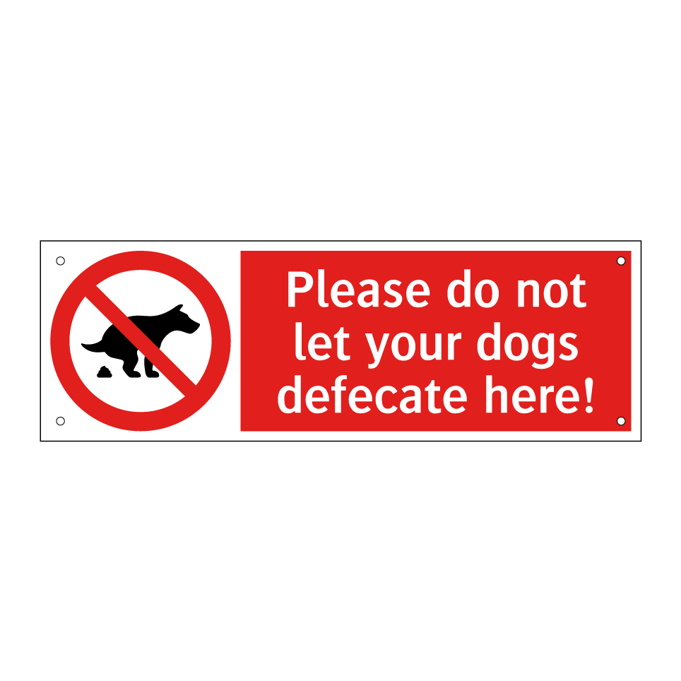 Please do not let your dogs defecate here!