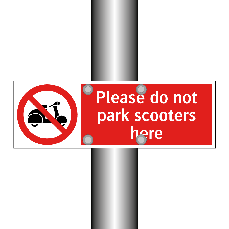 Please do not park scooters here