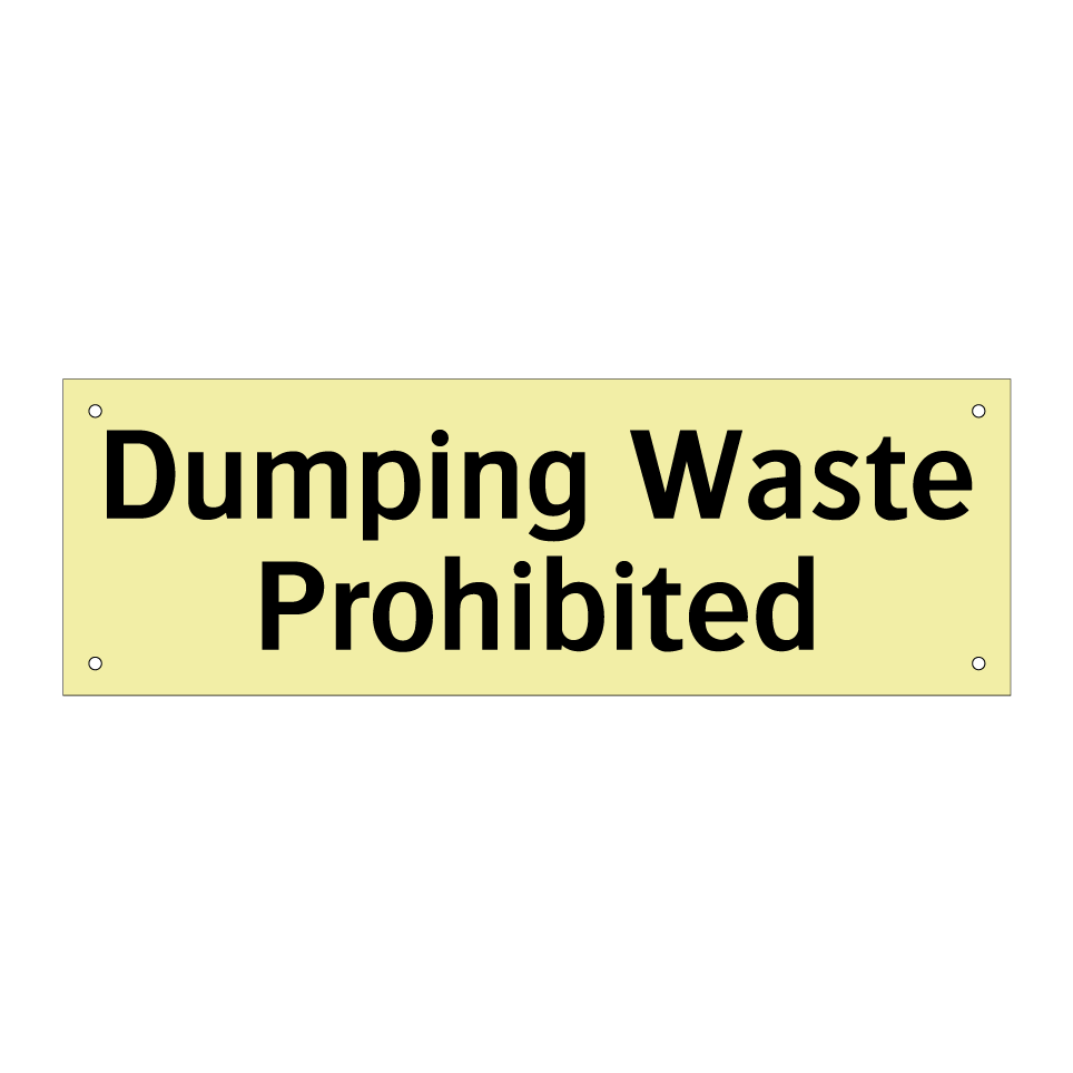 Dumping Waste Prohibited