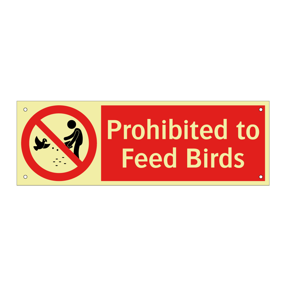 Prohibited to Feed Birds