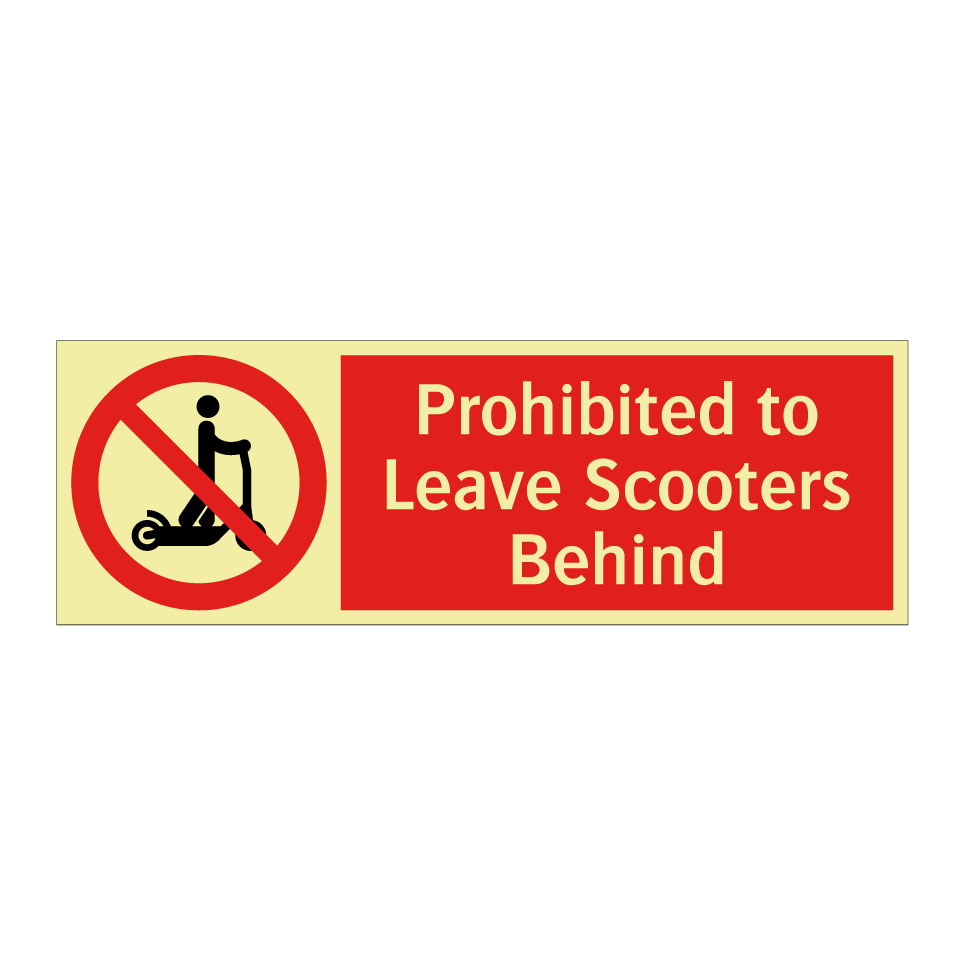 Prohibited to Leave Scooters Behind