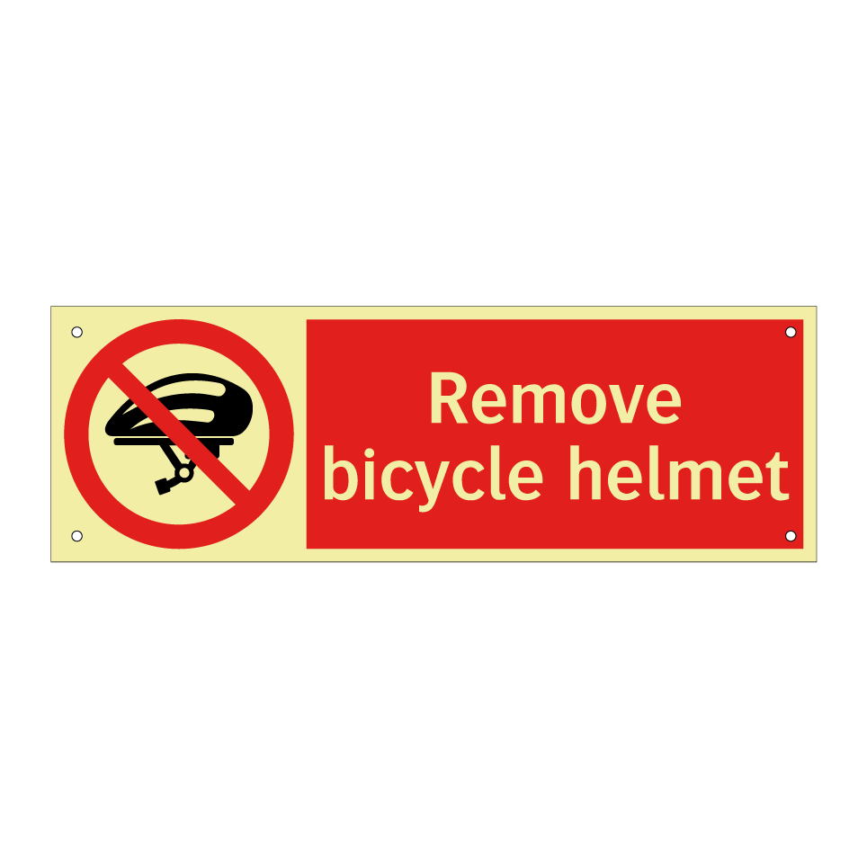 Remove bicycle helmet