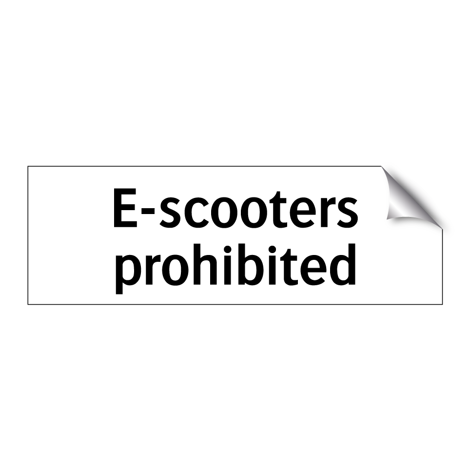 E-scooters prohibited