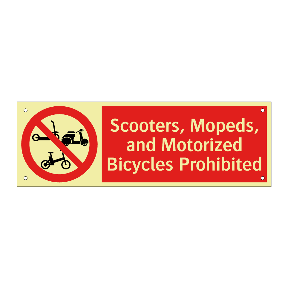 Scooters, Mopeds, and Motorized Bicycles Prohibited