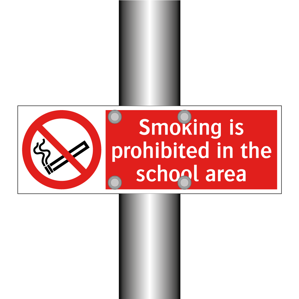 Smoking is prohibited in the school area