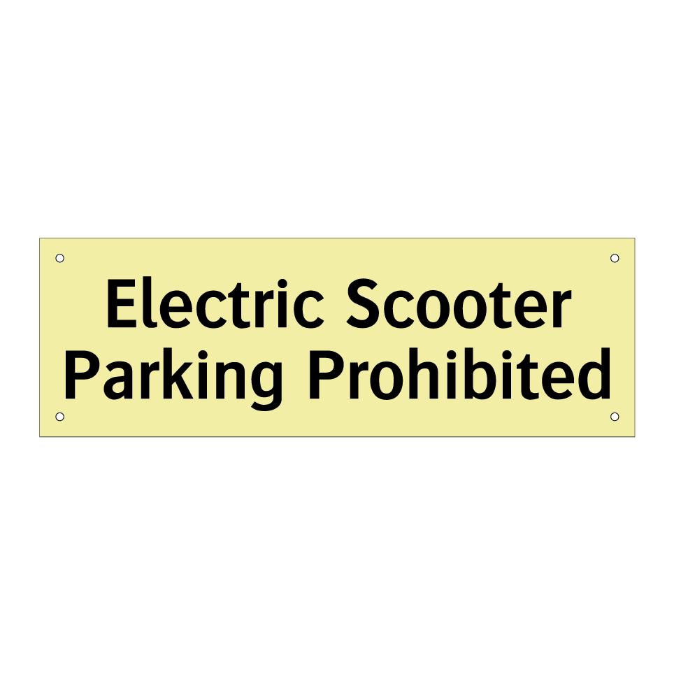 Electric Scooter Parking Prohibited