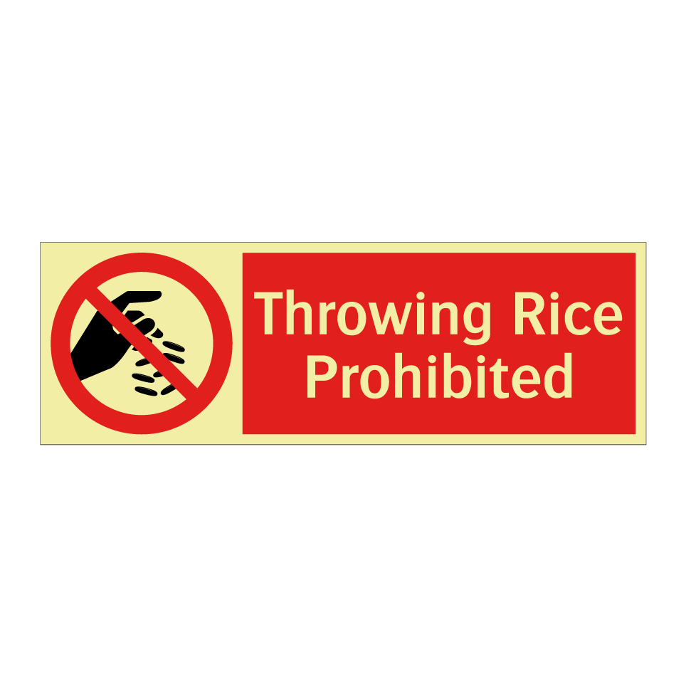Throwing Rice Prohibited