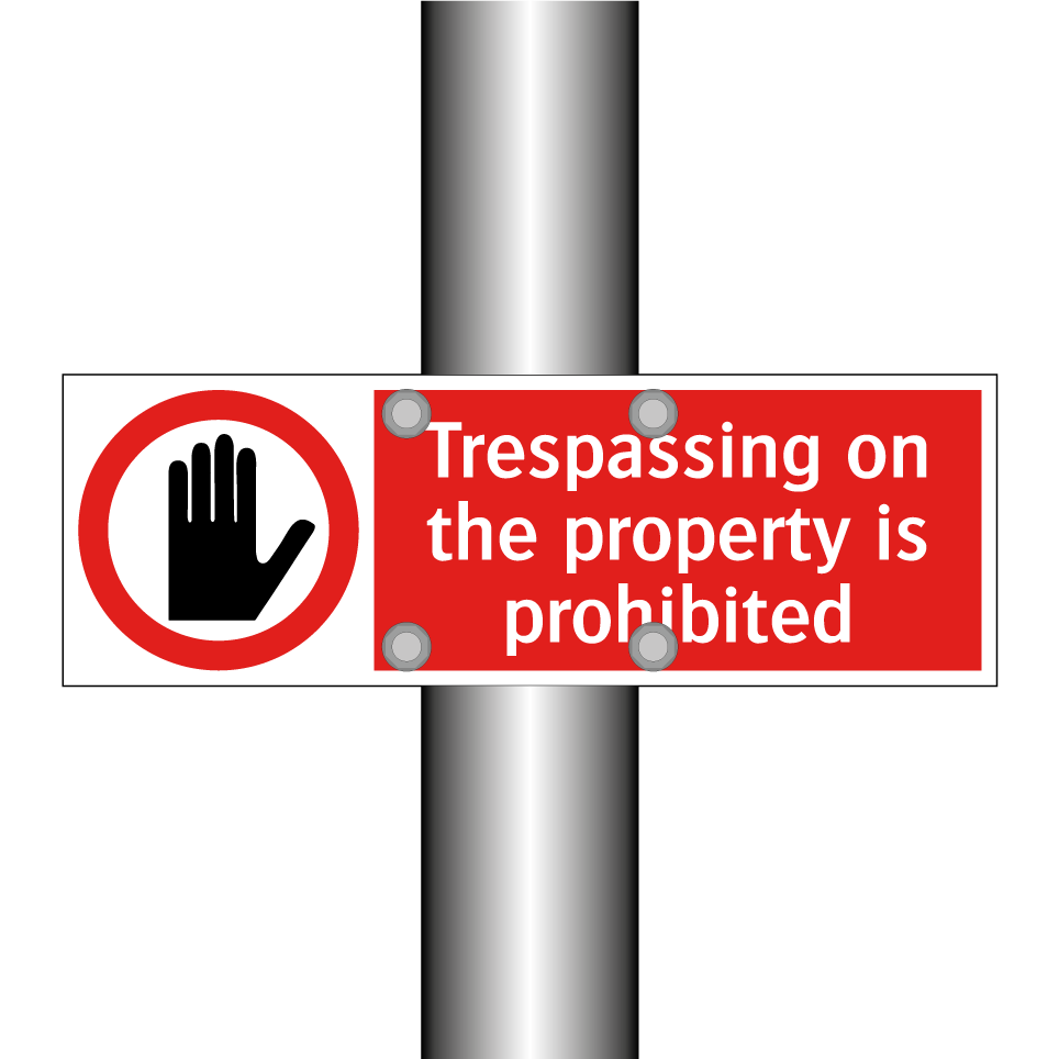 Trespassing on the property is prohibited
