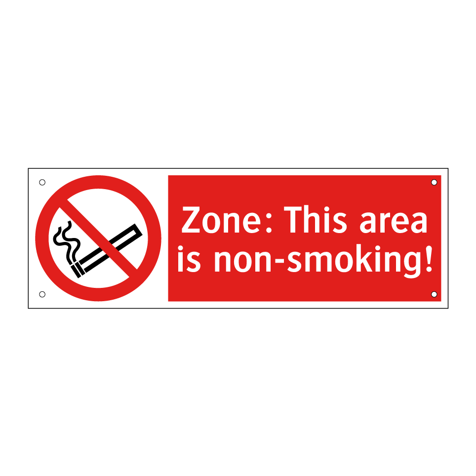 Zone: This area is non-smoking!