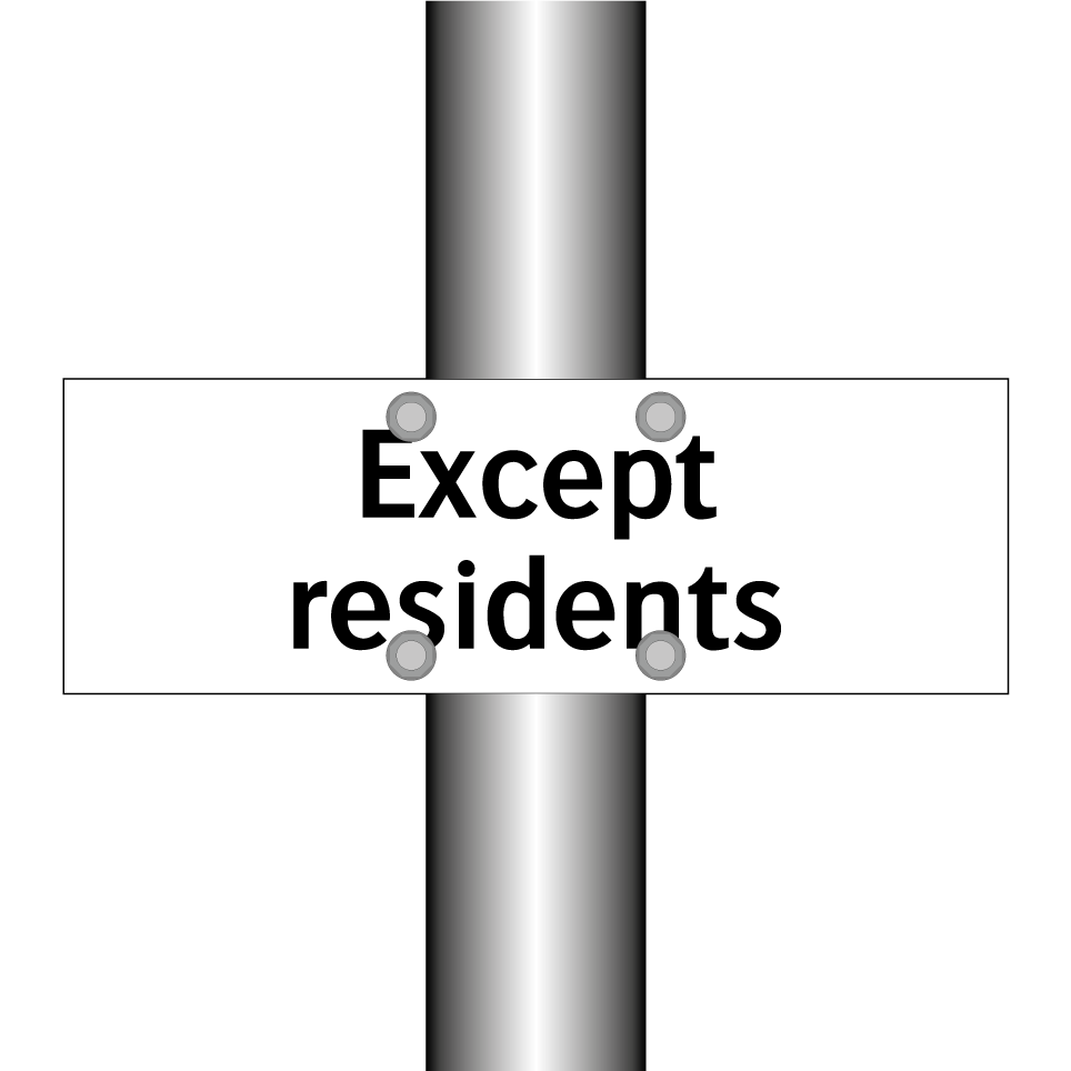 Except residents
