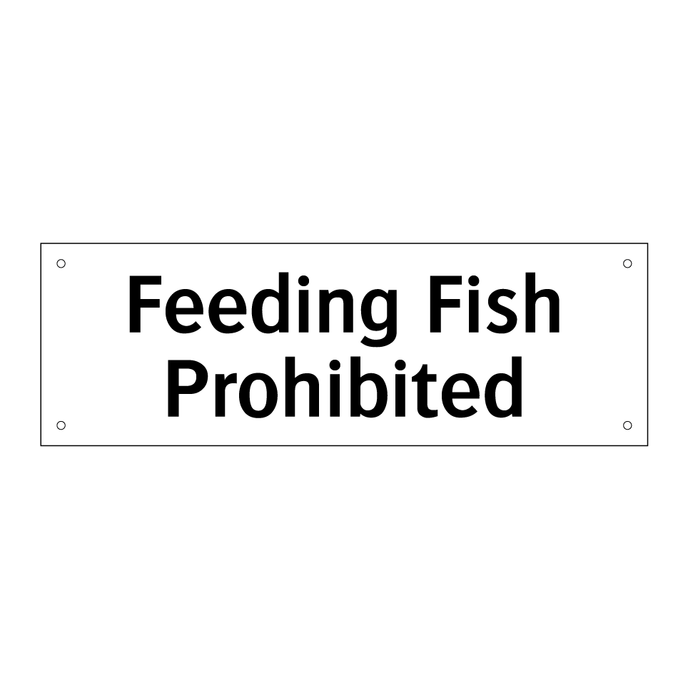 Feeding Fish Prohibited