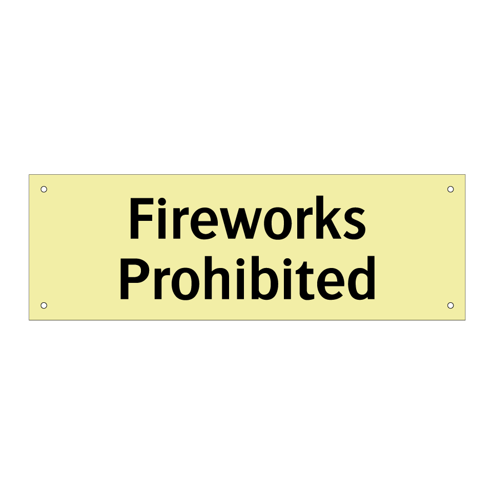 Fireworks Prohibited
