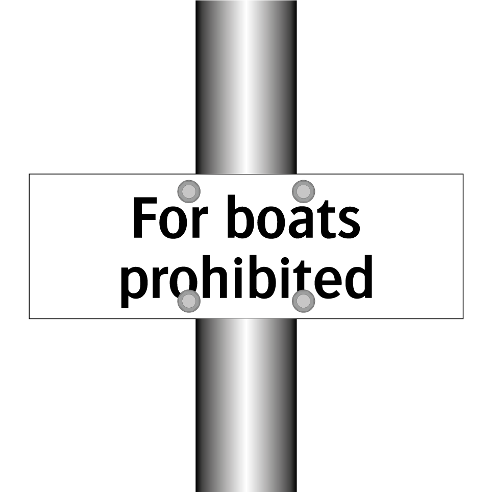 For boats prohibited