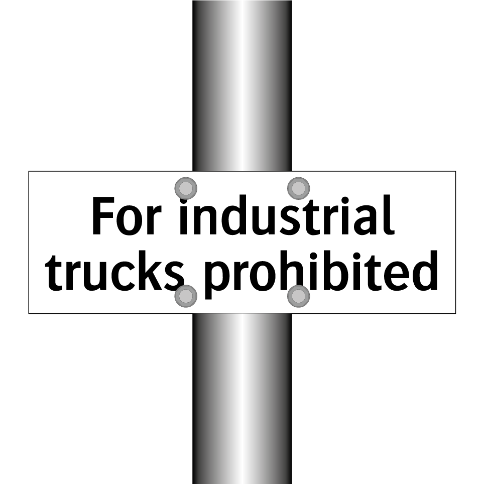 For industrial trucks prohibited