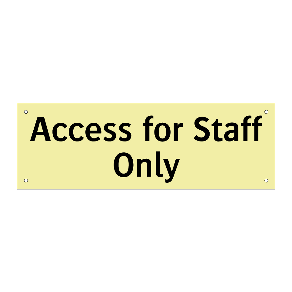 Access for Staff Only