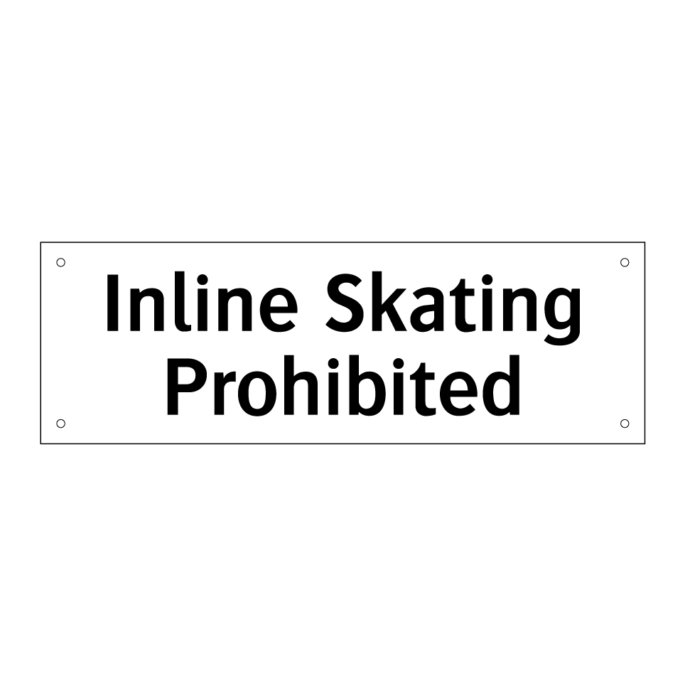Inline Skating Prohibited