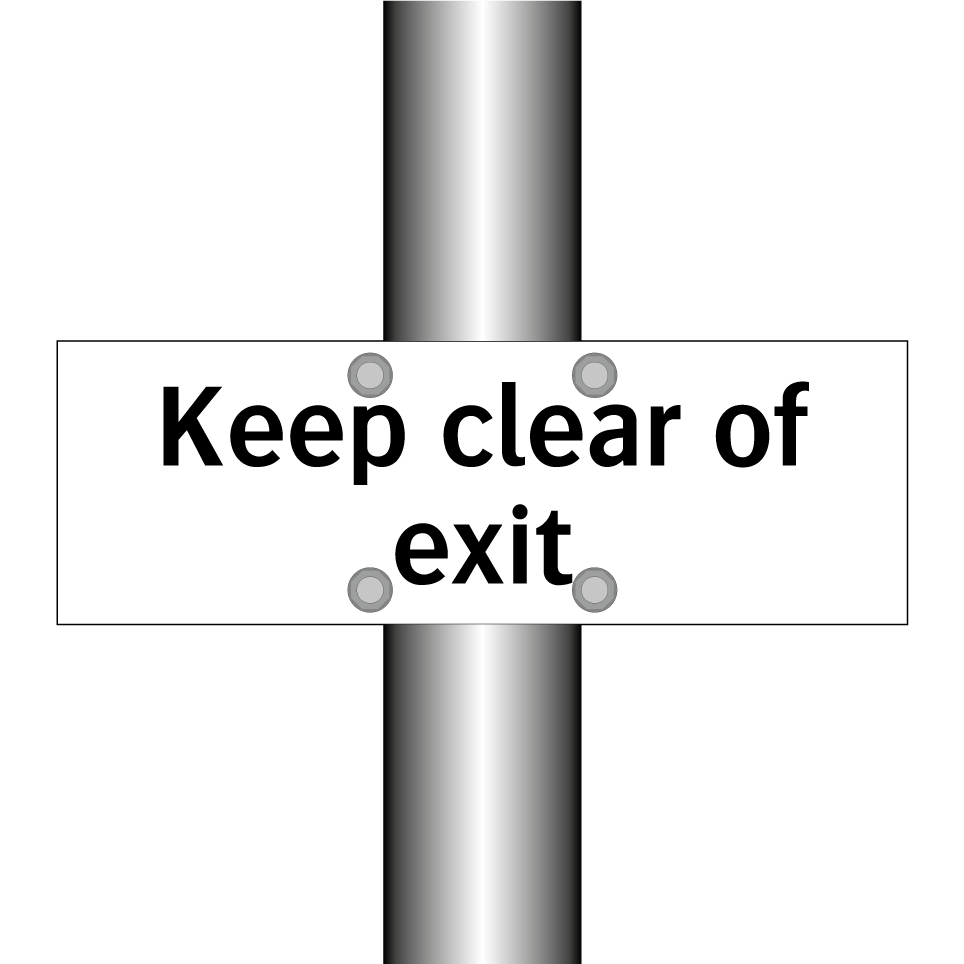 Keep clear of exit