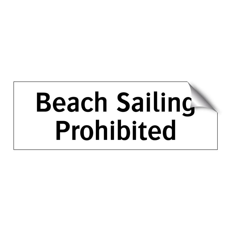 Beach Sailing Prohibited