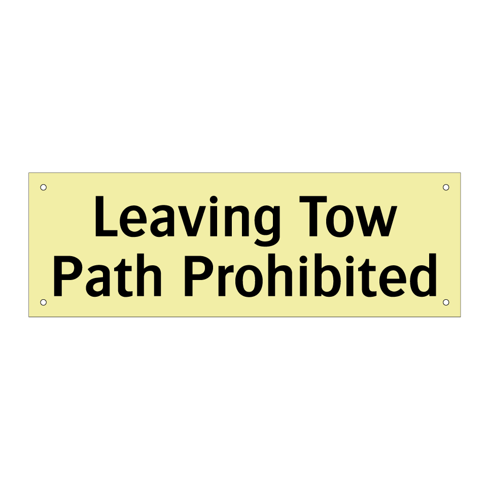 Leaving Tow Path Prohibited