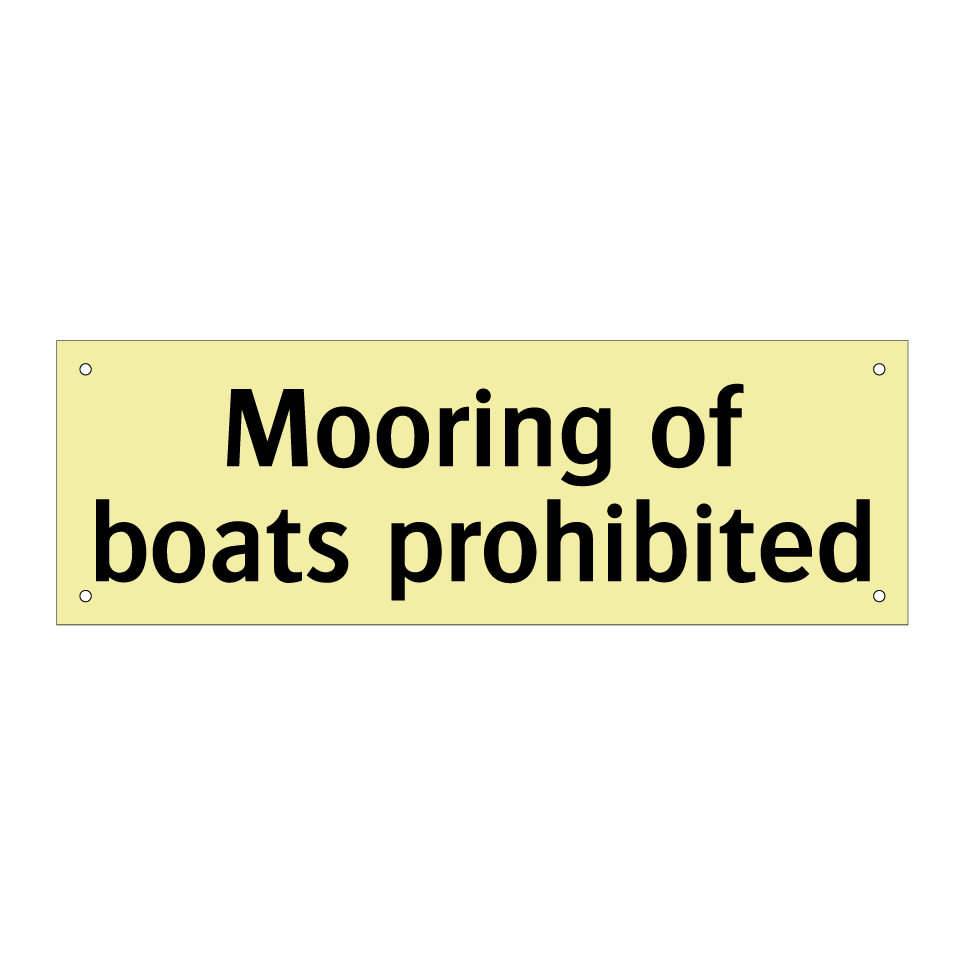 Mooring of boats prohibited