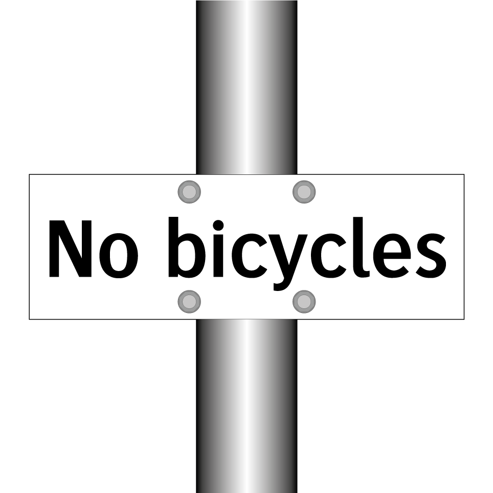 No bicycles