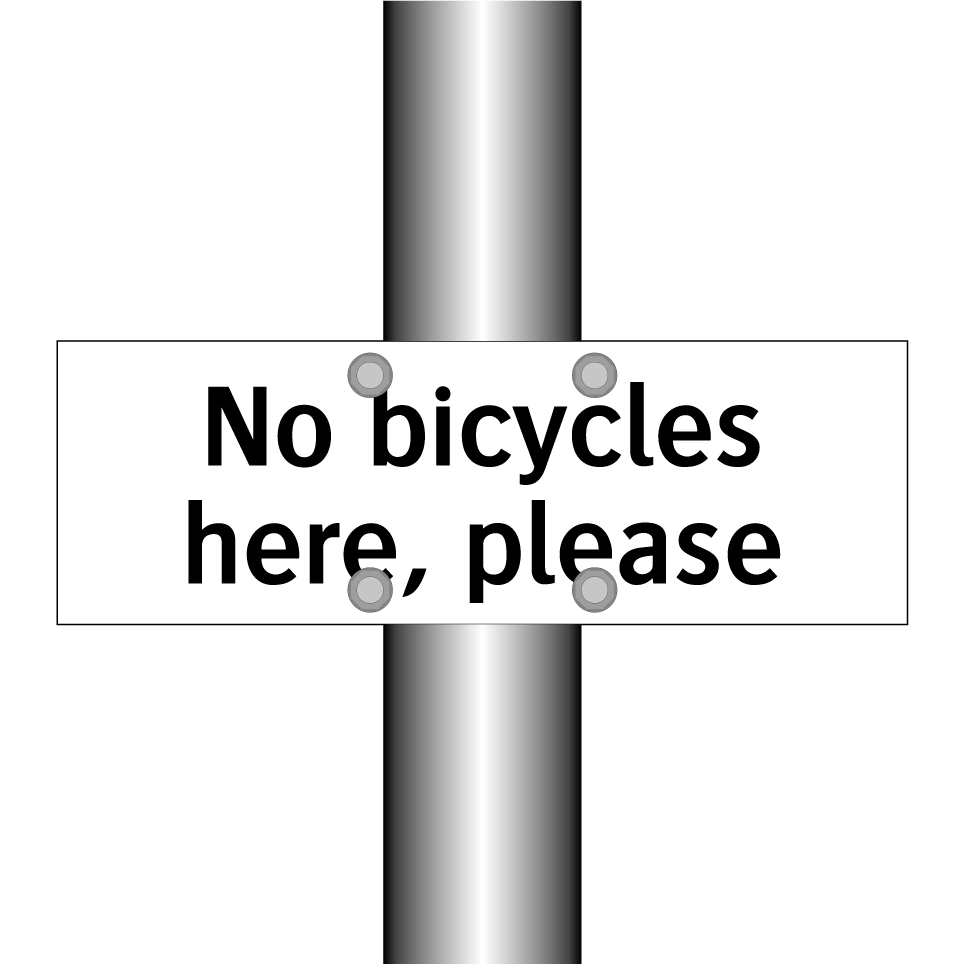 No bicycles here, please