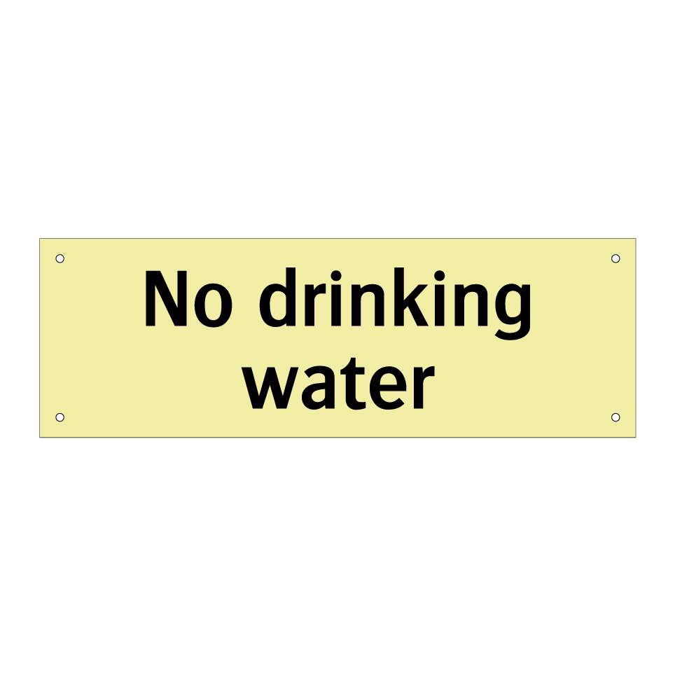 No drinking water