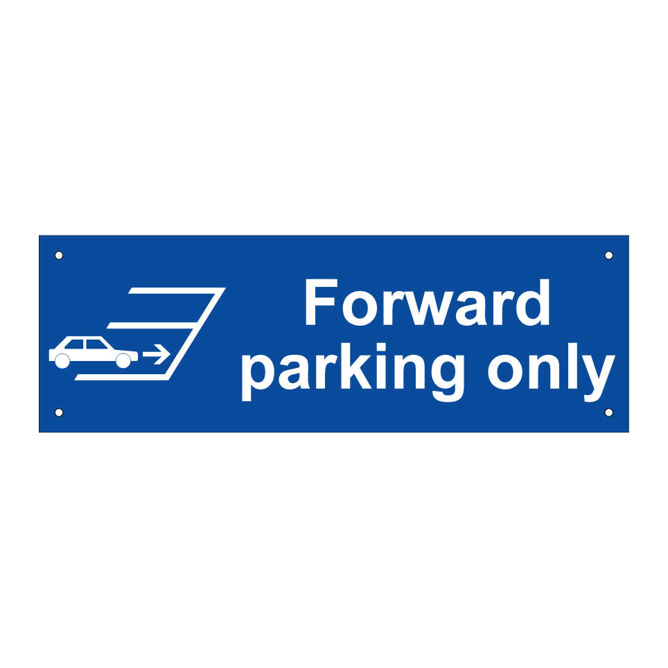 Forward parking only