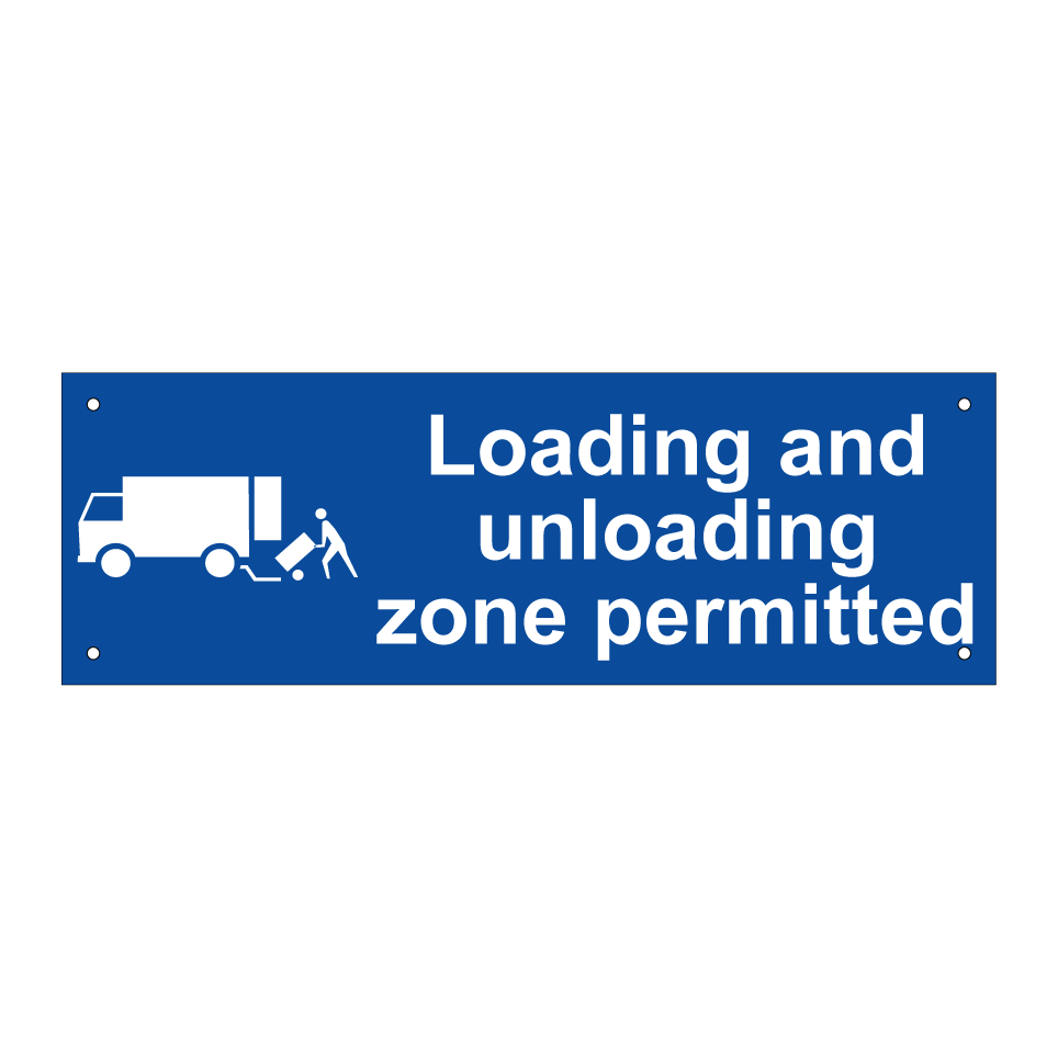 Loading and unloading zone permitted